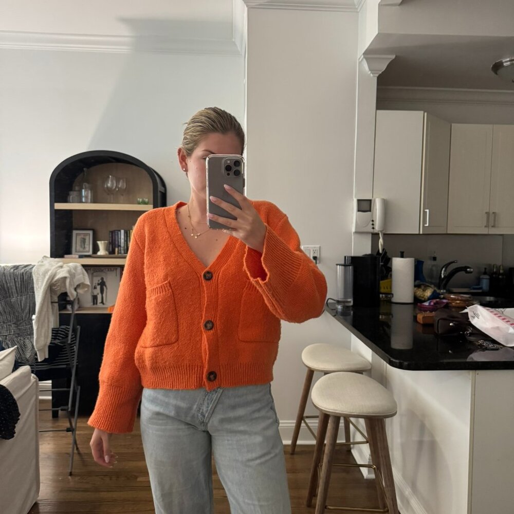 Apparis Orange Cardigan